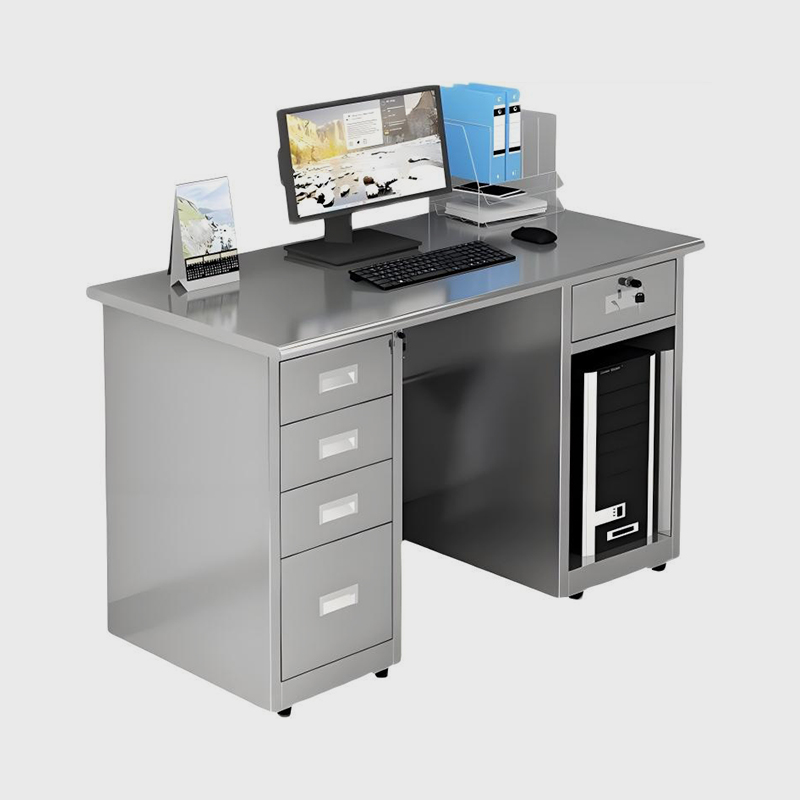 Ruostumattomasta teräksestä valmistettu pölytön tietokonepöytä