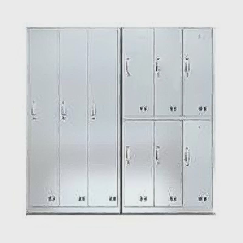 Sairaalan ruostumattomasta teräksestä valmistettu kaappi/kenkäkaappisarja