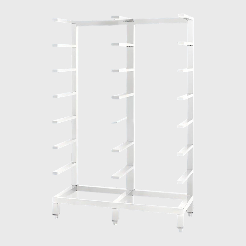 Ruostumattomasta teräksestä valmistettu lääkekorin säilytysteline